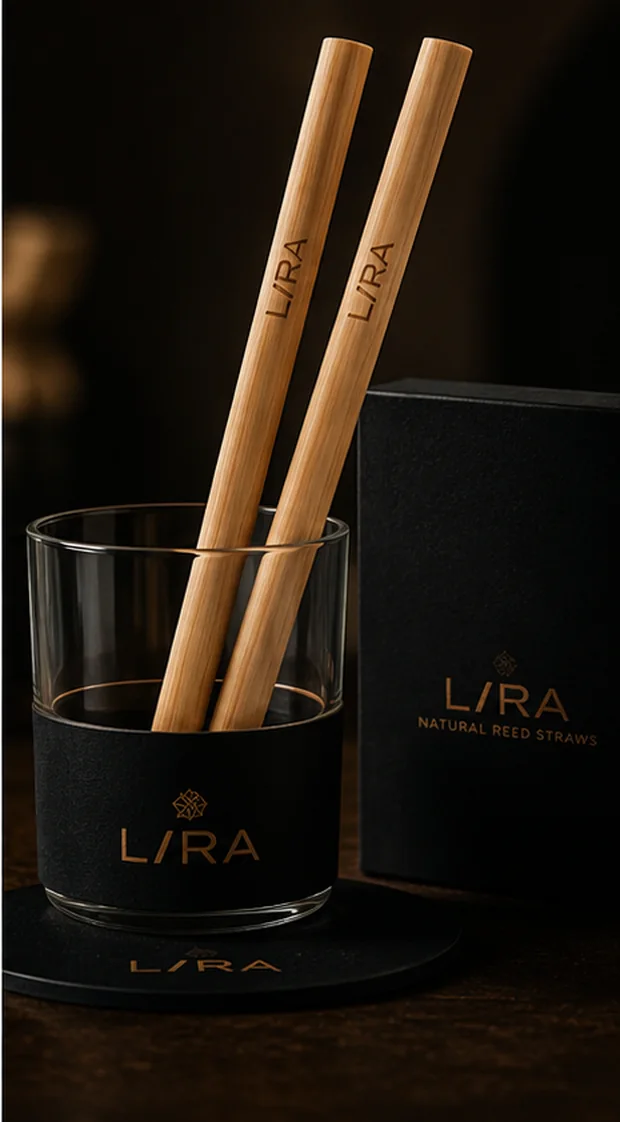Special edition engraved LIRA reed straws