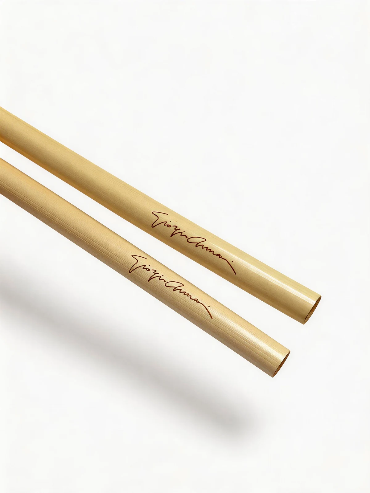 Pair of natural reed straws with signature laser engraving